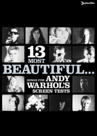 Cover of 13 most beautiful featuring stills from several of Andy Warhol's black and white screen tests.