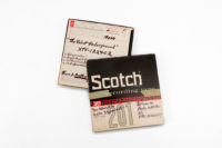 The front and back of Scotch reel-to-reel tape boxes.
